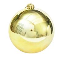 PVC Plastic Christmas Tree Decoration, Round, gold color plated, Christmas jewelry 