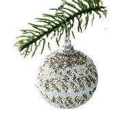 PE Foam Christmas Tree Decoration, with Sequins & Plush, Round, Christmas jewelry 45mm 