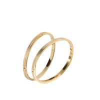 Titanium Steel Bangle, 18K gold plated & for woman, gold, 60mm 