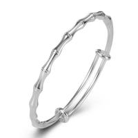 Brass Bangle, silver color plated, Adjustable & for woman, silver color 
