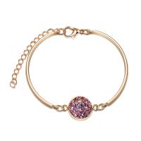 Zinc Alloy Crystal Bracelets, with Crystal, plated, fashion jewelry & for woman Inner Approx 56mm Approx 7.8 Inch 