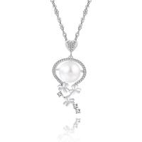 Sterling Silver Jewelry Necklace, 925 Sterling Silver, platinum color plated Approx 17.71 Inch 