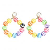Resin Zinc Alloy Earring, with Resin, fashion jewelry & for woman, Random Color 