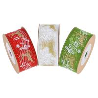 Weihnachten Bänder, Polyester, Weihnachts-Design & unterschiedliche Länge der Wahl & DIY, keine, 25mm, verkauft von Spule