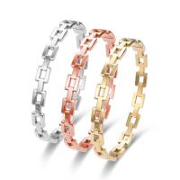 Titanium Steel Bangle, Square, Vacuum Ion Plating, fashion jewelry & for woman & hollow Inner Approx 