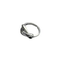 Цирконий Микро вымощает стерлингового серебра палец кольцо, 925 пробы, полированный, Регулируемый & инкрустированное микро кубического циркония & Женский, оригинальный цвет, продается PC