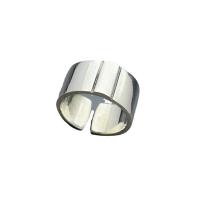 925 Sterling Silver Cuff Finger Ring, polished, Adjustable & Unisex, original color 