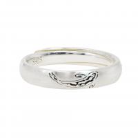 Couple Finger Rings, 925 Sterling Silver, polished, Adjustable, original color 