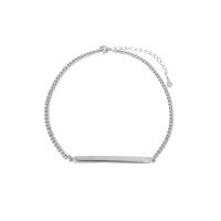 Brass Anklet, platinum plated, fashion jewelry & for woman, original color, 250mm 