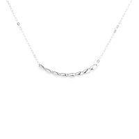 Sterling Silver Jewelry Necklace, 925 Sterling Silver, platinum plated, fashion jewelry & for woman, original color, 30mm cm 