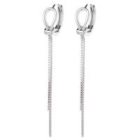 Huggie Hoop Drop Earring, 925 Sterling Silver, plated, fashion jewelry & for woman 51mm 