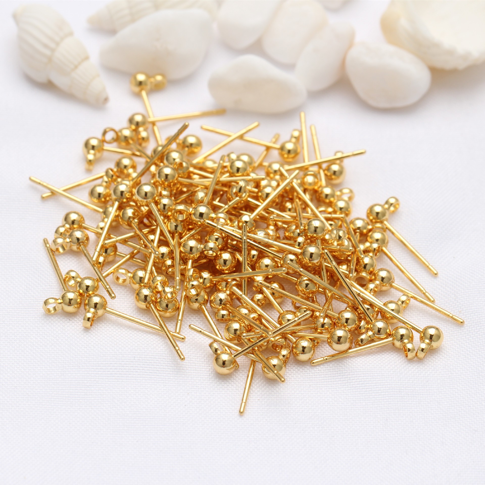 Brass Earring Stud Component, plated, DIY & different size for choice, more colors for choice, Sold By PC