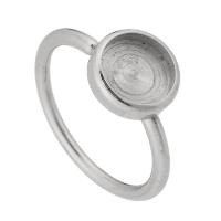 Нержавеющая сталь палец кольцо настройки, Нержавеющая сталь 316, ювелирные изделия моды & Мужская, оригинальный цвет 8mm,2mm, размер:7, продается PC