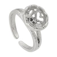 Нержавеющая сталь палец кольцо настройки, Нержавеющая сталь 316, ювелирные изделия моды & Мужская, оригинальный цвет 9mm,4mm, размер:7, продается PC