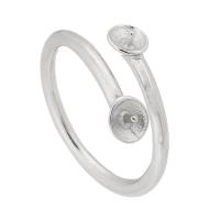 Нержавеющая сталь палец кольцо настройки, Нержавеющая сталь 316, ювелирные изделия моды & Мужская, оригинальный цвет 2mm, размер:7, продается PC