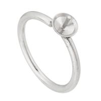 Нержавеющая сталь палец кольцо настройки, Нержавеющая сталь 316, ювелирные изделия моды & Мужская, оригинальный цвет 2mm, размер:6, продается PC