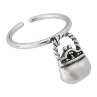 Stainless Steel Finger Ring, 316 Stainless Steel, With Pendant & fashion jewelry & for woman, original color 2mm, US Ring 