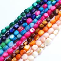 perle de coquillage teint, coquille, Irrégulière, DIY, plus de couleurs à choisir, 6-10mm, Environ Vendu par brin