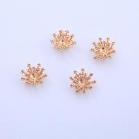 Brass Hair Accessories DIY Findings, Flower, high quality gold color plated, golden, 16mm 