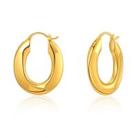 Brass Hoop Earring, 18K gold plated, fashion jewelry & for woman, golden, 22*6mm,28mm 