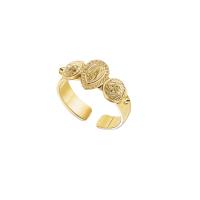 Stainless Steel Finger Ring, 316L Stainless Steel, 14K gold plated, fashion jewelry & for woman, golden, 18mm 