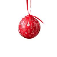Mousse PE Décoration d’arbre de Noël, avec boîte de papier, Rond, Bijoux de Noël & modèles différents pour le choix, plus de couleurs à choisir, 7.2cm îte, Vendu par boîte