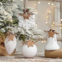 Mousse PE Décoration d’arbre de Noël, Forme différente pour le choix & Bijoux de Noël, blanc, Vendu par PC