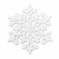 Kunststoff Weihnachtsbaum-Dekoration, Schneeflocke, Weihnachtsschmuck & verschiedene Größen vorhanden, weiß, verkauft von Tasche
