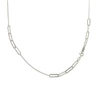 Collar de la joyería de plata esterlina, Plata de ley 925, chapado en color de plata, para mujer, plateado, 480mm, Vendido por UD