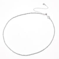 Sterling Silver Jewelry Necklace, 925 Sterling Silver, silver color plated & for woman, silver color 