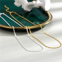 Sterling Silver Jewelry Necklace, 925 Sterling Silver, plated, fashion jewelry & for woman 430mm 