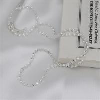 Collar de cadena de plata esterlina, Plata de ley 925, pulido, Joyería & para mujer, color original, 420mm, Vendido por UD