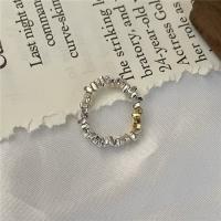 Sterling Silver Finger Ring, 925 Sterling Silver, polished, elastic & for woman, original color 