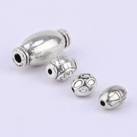Zinc Alloy Jewelry Beads, Oval, antique silver color plated, DIY 