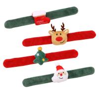 Christmas Slap Bracelet, Plush, with Zinc Alloy, for children & Christmas jewelry 
