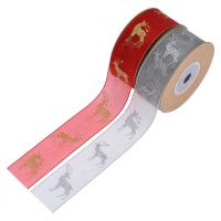 Christmas Ribbons, Polyester, Christmas Design & DIY & gold accent 