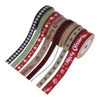 Rubans de Noël, Fibre de polyester, 8 pièces & Conception de Noël & DIY, couleurs mélangées Vendu par lot