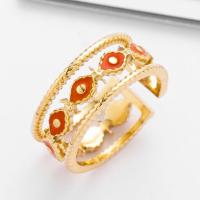 Titanium Steel Finger Ring, fashion jewelry & for woman & enamel, golden, 20mm 