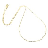 Латунь цепи ожерелье, плакирован золотом, Мужская, длина:Приблизительно 17.7 дюймовый, продается PC