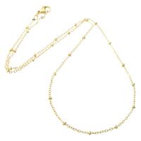 Латунь цепи ожерелье, плакирован золотом, Мужская, длина:Приблизительно 18 дюймовый, продается PC