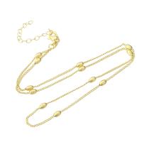 Brass Chain Necklace, gold color plated, Unisex Approx 19 Inch 