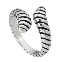 316 Stainless Steel Cuff Finger Ring, fashion jewelry & Unisex, original color, 6mm,4mm, US Ring 