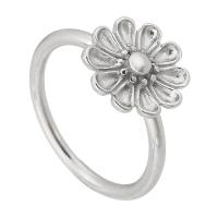 Stainless Steel Finger Ring, 316 Stainless Steel, Flower, fashion jewelry & for woman, original color 2mm, US Ring .5 
