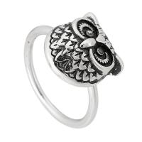 Stainless Steel Finger Ring, 316 Stainless Steel, Owl, fashion jewelry & for woman, original color 2mm, US Ring 