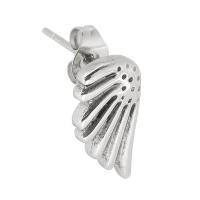 Stainless Steel Stud Earring, 316 Stainless Steel, Wing Shape, fashion jewelry & for woman, original color 