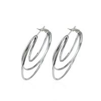 Zinc Alloy Hoop Earring, plated, fashion jewelry & for woman 45mm 
