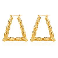 Zinc Alloy Hoop Earring, Triangle, plated, fashion jewelry & Unisex 