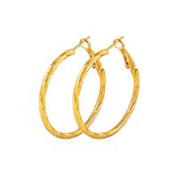 Zinc Alloy Hoop Earring, plated, fashion jewelry & for woman 4mm 