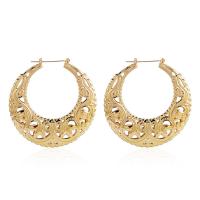 Zinc Alloy Hoop Earring, plated, fashion jewelry & for woman & hollow 75mm 