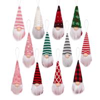 Christmas Hanging Decoration, Cloth, Santa Claus, three pieces & Christmas jewelry mixed colors 
